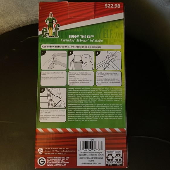 Buddy The Elf Car Buddy Airblown inflatable - Picture 3 of 3
